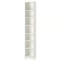 BILLY Bookcase with height extension unit, white, 40x40x237 cm