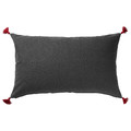 SKOGSKORN Cushion, dark grey, multicolour, 40x65 cm