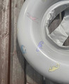 Vanilla Copenhagen Inflatable Swim Ring Baby Ocean Print Oyster Grey 1-3y