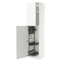 METOD High cabinet with cleaning interior, white/Stensund white, 60x60x240 cm