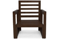 Outdoor Furniture Set Malta for 4 persons, dark brown/grey