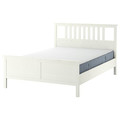 HEMNES Bed frame with mattress, white stain/Valevåg extra firm, 160x200 cm