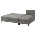 ÄLVDALEN 3-seat sofa-bed with chaise longue, Knisa grey-beige
