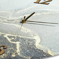 Wall Clock 60 x 5 x 60 cm, silver marble/gold