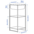 JOSTEIN Shelving unit with container, in/outdoor/metal white, 41x40x90 cm