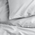 PILTANDVINGE Duvet cover and 2 pillowcases, grey, 200x200/50x60 cm