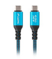 LANBERG USB Cable USB-C M/M USB4 1.5M 240W 60HZ, black-blue