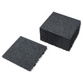 RUNNEN Floor decking, outdoor, textile dark grey, 0.81 m²