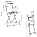 SUNDSÖ Folding chair, bright red outdoor
