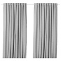 VILBORG Room darkening curtains, 1 pair, grey, 145x300 cm