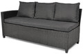 Garden Corner Sofa Set with Table, black
