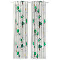 BRUMMIG Curtains, 1 pair, forest pattern/multicolour, 120x300 cm