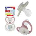 NUK Space Soother Pacifier Night 6-18m 2pcs, lilac/white