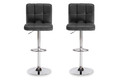 Bar Stool, faux leather, black/chrome