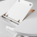 INGATORP / SKOGSBO Table and 4 chairs, white white/dark brown, 110/155 cm