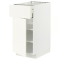 METOD / MAXIMERA Base cabinet with drawer/door, white/Vallstena white, 40x60 cm
