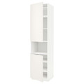 METOD High cab f micro w 2 doors/shelves, white/Veddinge white, 60x60x240 cm