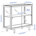 STOCKHOLM 2025 Glass-door cabinet, oak veneer, 100x40x86 cm