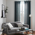 Curtain GoodHome Novan 140x260cm, sea blue