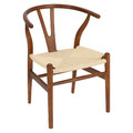 Dining Chair Wicker Natural, dark brown