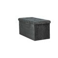 Pouffe Intesi Velse, velvet, black