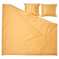 LUKTJASMIN Duvet cover and 2 pillowcases, yellow, 200x200/50x60 cm