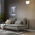 HEKTOGRAM Floor uplighter, silver-colour, white