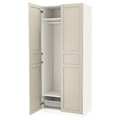 PAX / FLISBERGET Wardrobe, white/light beige, 100x60x236 cm