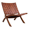 Chair Perugia, leather, brown