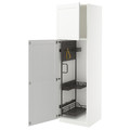 METOD High cabinet with cleaning interior, white Enköping/white wood effect, 60x60x200 cm