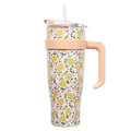 Thermal Mug Miami Floral, yellow