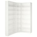BILLY Bookcase corner comb w ext units, white, 136/136x28x237 cm
