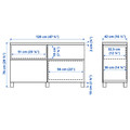 BESTÅ Storage combination w doors/drawers, black-brown/Lappviken/Stubbarp black-brown, 120x42x76 cm