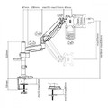 MacLean Monitor Bracket Desk Mount 17-32" ErgoOffice ER-407