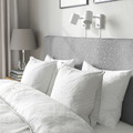 TÄRNKULLEN Upholstered bed frame, Tibbleby beige/grey/Luröy, 160x200 cm