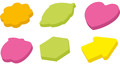 Titanum Self-Adhesive Notebook Sticky Notes - Shapes 70x70mm, 1pc, assorted colours/shapes