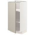 METOD Base cabinet with shelves, white/Stensund beige, 40x37 cm