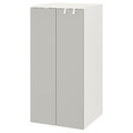 SMÅSTAD / PLATSA Wardrobe, white/grey, 60x57x123 cm