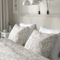 TÄRNKULLEN Upholstered bed frame, Vissle beige/Luröy, 140x200 cm