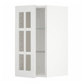 METOD Wall cabinet w shelves/glass door, white/Stensund white, 30x60 cm