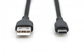 DIGITUS USB-C silicone connection cable, 1m, black
