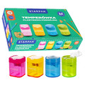 Starpak Double Plastic Pencil Sharpener Disc 24pcs, 4 Colours/2 Shapes