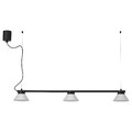 SAMBORD Pendant lamp with 3 lamps, black/white