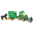 Tractor-Loader with Horse Trailer, assorted colours 1+