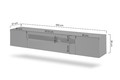 Wall-Mounted Cabinet Loftia 200 cm, black/matt black