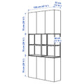 ENHET Wall storage combination, anthracite, grey frame, 120x30x225 cm