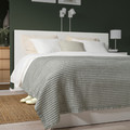 PELARTUJA Bedspread, green-grey/white, 230x250 cm