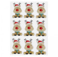 3D Reindeer Sticker Decorations, 9 pcs