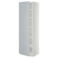 METOD High cabinet with shelves, white/Veddinge grey, 60x60x200 cm