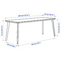 LISABO / ÄLVSTA Table and 4 chairs, ash veneer/rattan white, 140x78 cm